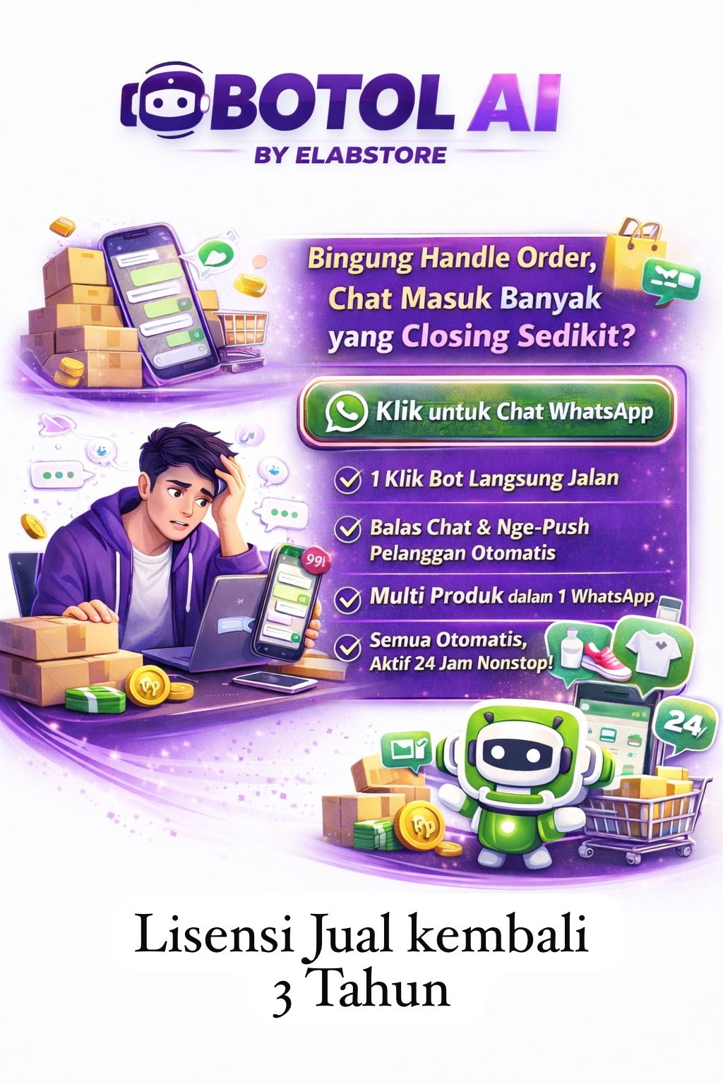 BOTOL AI BY ELABSTORE LISENSI JUAL KEMBALI (3 Tahun)